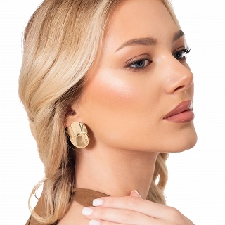 Oxzen ασημένιο σκουλαρίκι με ιδιαίτερο σχήμα