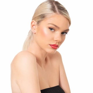 Oxzen σκουλαρίκι ασημένιο ear climber με λευκά ζιργκόν