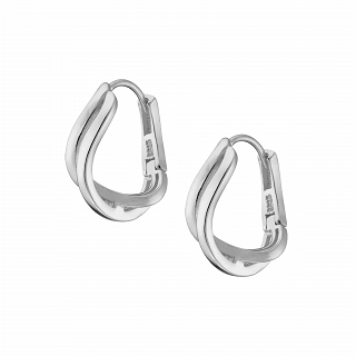 Oxzen ασημένιο σκουλαρίκι κρίκος