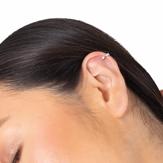 Oxzen ασημένιο σκουλαρίκι Ear Cuff