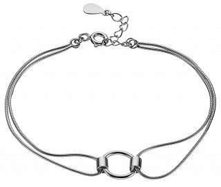 Oxzen βραχιόλι ασημένιο διπλό
