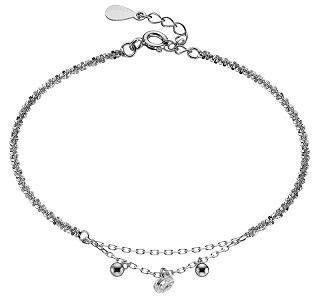 Oxzen βραχιόλι ασημένιο με πέτρα ζιργκόν