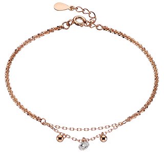 Oxzen βραχιόλι ασημένιο με πέτρα ζιργκόν