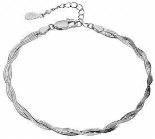 Oxzen βραχιόλι ασημένιο αλυσίδα πλατιά πλεκτή