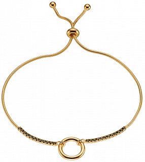 Oxzen βραχιόλι ασημένιο κύκλος με μαύρα ζιργκόν