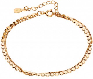 Oxzen βραχιόλι ασημένιο αλυσίδα διπλή διαμανταρισμένη