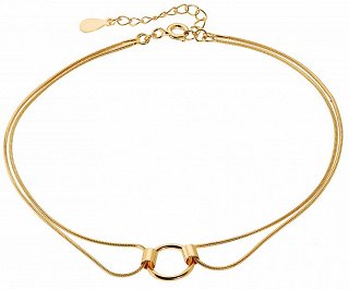 Oxzen αλυσίδα ποδιού ασημένια διπλή