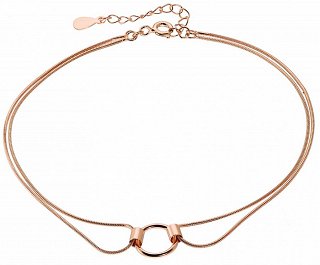 Oxzen αλυσίδα ποδιού ασημένια διπλή