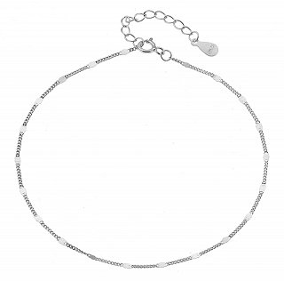 Oxzen αλυσίδα ποδιού ασημένια λεπτή