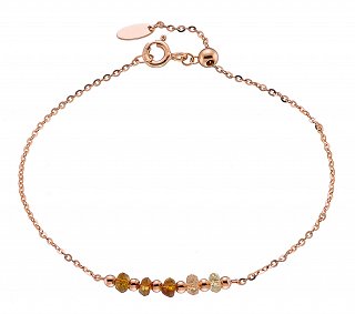 Oxzen βραχιόλι ασημένιο με ημιπολύτιμες ορυκτές πέτρες