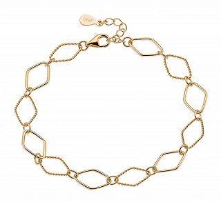 Oxzen βραχιόλι ασημένιο αλυσίδα με ρόμβους