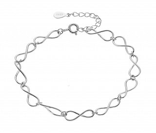 Oxzen βραχιόλι ασημένιο με άπειρο