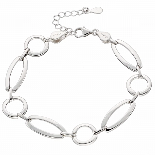 Oxzen βραχιόλι ασημένιο λουστρέ