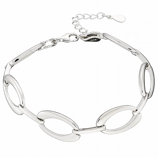 Oxzen βραχιόλι ασημένιο λουστρέ