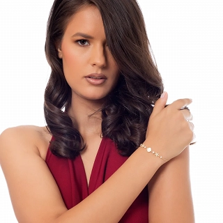 Oxzen ασημένιο βραχιόλι με φίλντισι και λευκά ζιργκόν