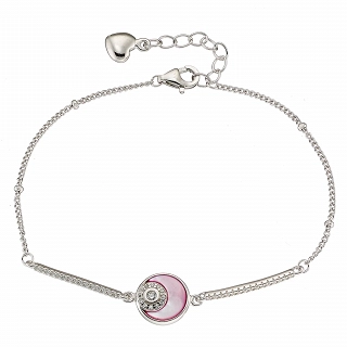 Oxzen ασημένιο βραχιόλι με φίλντισι