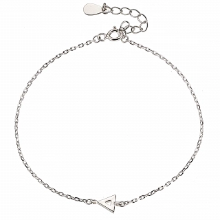 Oxzen ασημένιο βραχιόλι τρίγωνο