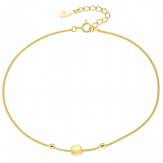 Oxzen ασημένια αλυσίδα ποδιού