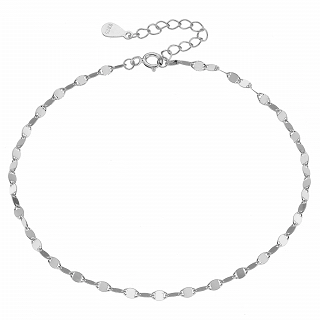 Oxzen ασημένια αλυσίδα ποδιού