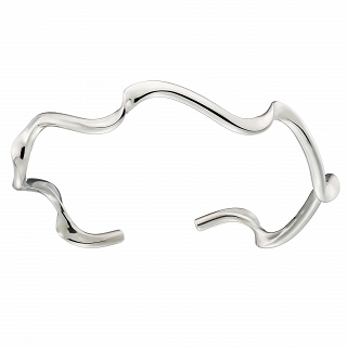 Oxzen Unisex ασημένιο βραχιόλι σταθερό με σχέδιο