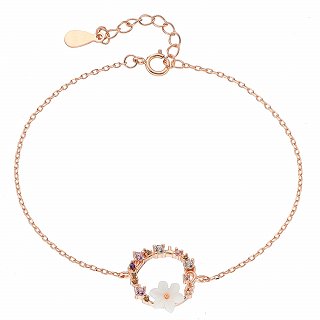 Oxzen ασημένιο βραχιόλι στεφανάκι με οπάλιο