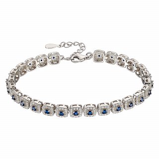 Oxzen ασημένιο βραχιόλι ριβιέρα με ζιργκόν