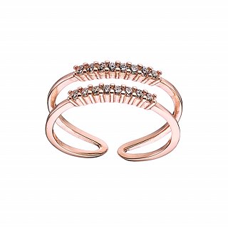 Oxzen δαχτυλίδι ασημένιο chevalier free size με πέτρες ζιργκόν