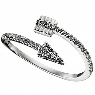 Oxzen δαχτυλίδι ασημένιο με πέτρες ζιργκόν