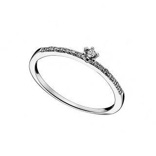 Oxzen δαχτυλίδι ασημένιο μονόπετρο με ζιργκόν