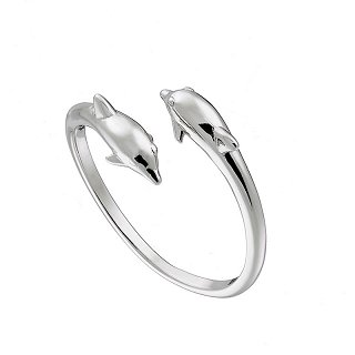 Oxzen δαχτυλίδι ασημένιο δελφίνι free size
