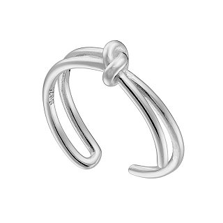 Oxzen  δαχτυλίδι ασημένιο φιογκάκι free size