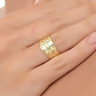 Oxzen δαχτυλίδι ασημένιο σφυρήλατο free size