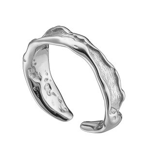 Oxzen δαχτυλίδι ασημένιο λουστρέ free size