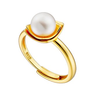 Oxzen δαχτυλίδι ασημένιο χειροποίητο με πέρλα free size