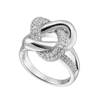 Oxzen δαχτυλίδι ασημένιο με λευκά ζιργκόν