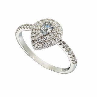 Oxzen ασημένιο δαχτυλίδι δάκρυ με πέτρες ζιργκόν