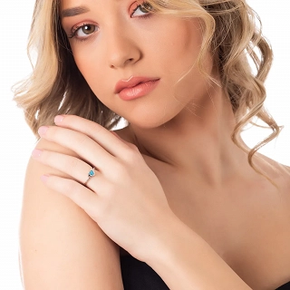 Oxzen δαχτυλίδι ασημένιο με καρδιά ζιργκόν free size