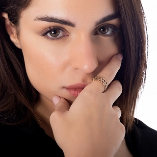 Oxzen δαχτυλίδι ασημένιο free size με λευκά ζιργκόν