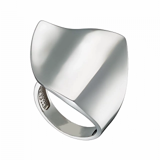 Oxzen ασημένιο δαχτυλίδι με ιδιαίτερο σχέδιο