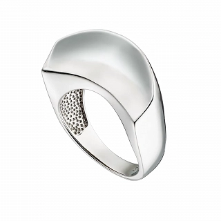 Oxzen ασημένιο δαχτυλίδι λουστρέ