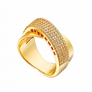 Oxzen ασημένιο δαχτυλίδι με λευκά ζιργκόν