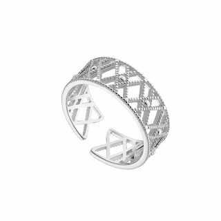 Oxzen ασημένιο δαχτυλίδι με σκάλισμα free size