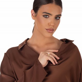 Oxzen ασημένιο δαχτυλίδι επιχρυσωμένο χειροποίητο με πέρλα free size