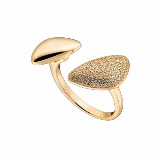 Oxzen ασημένιο δαχτυλίδι με micro ζιργκόν