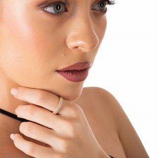 Oxzen ασημένιο δαχτυλίδι οβάλ σειρέ με λευκά ζιργκόν