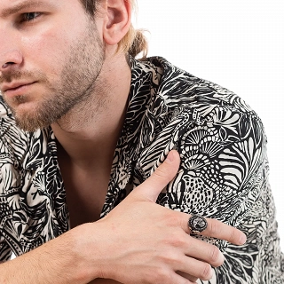 Oxzen ανδρικό δαχτυλίδι ασημένιο, σκαλιστό με αετό