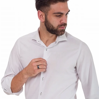 Oxzen ανδρικό δαχτυλίδι από ασήμι επιπλατινωμένο με μαύρη πέτρα