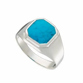 Oxzen ανδρικό δαχτυλίδι ασημένιο τετράγωνο με ορυκτή πέτρα