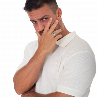 Oxzen ανδρικό δαχτυλίδι ασημένιο τετράγωνο με μαύρη ορυκτή πέτρα