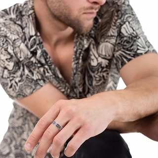 Oxzen βέρα Unisex ασημένια, σκαλιστή